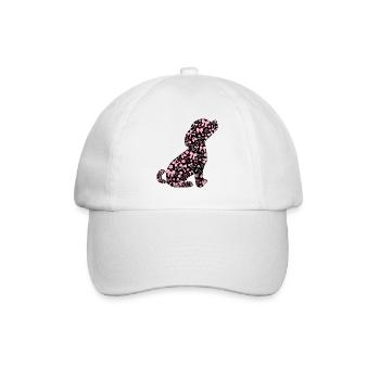 Cute Pink Dog Bow Cute Gift - Baseball Cap - white/white - Front