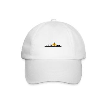 Skyline - Hamburg harbor old town - Baseball Cap - white/white - Front