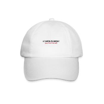 Le matin ta gueule - Casquette classique - blanc/blanc - Devant