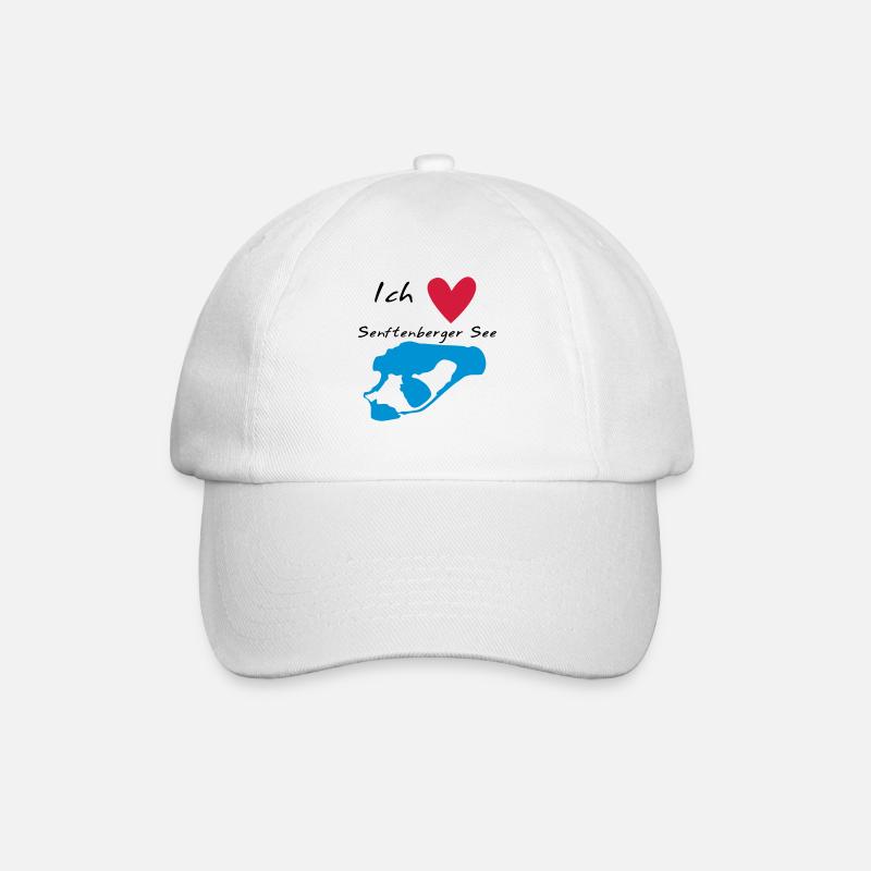 Ich liebe den Senftenberger See - Baseballkappe - Weiß/Weiß
