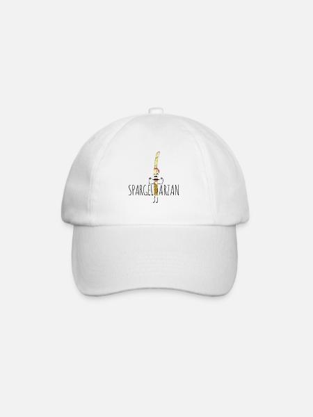 Funny Asparagus - Fitness Gift Idea - Baseball Cap - white/white