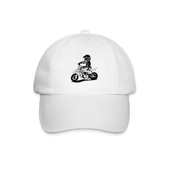 Kinder Motocross - KIDS MX - Baseballkappe - Weiß/Weiß - Vorne