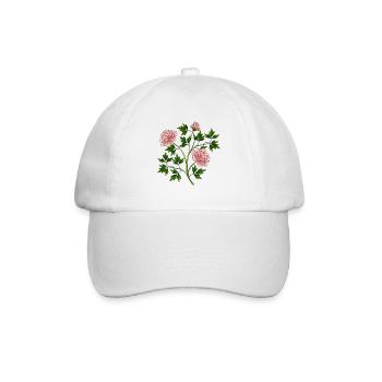 Bunte Blumen - Baseballkappe - Weiß/Weiß - Vorne