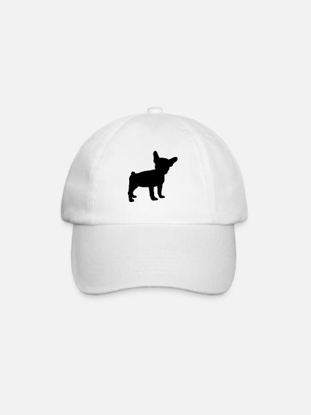 FRENCH BULLDOG SHADOW - Baseball Cap - white/white