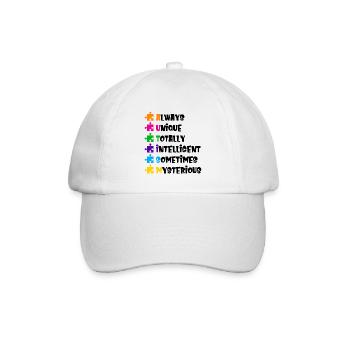Sensibilisation à l'autisme - Casquette classique - blanc/blanc - Devant