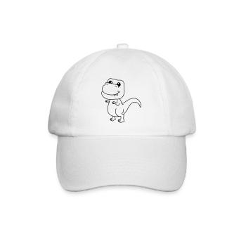 Dinosaur T-Rex Comic - Baseball Cap - white/white - Front