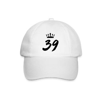 39 Number crown - Baseball Cap - white/white - Front