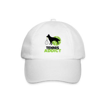 Tennis Tennis Match « Tennis & Dog » Accro au tennis - Casquette classique - blanc/blanc - Devant