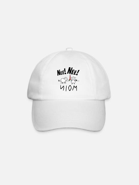 Moin Plattdeutsch Norddeutsch Schafe Leuchtturm - Baseballkappe - Weiß/Weiß