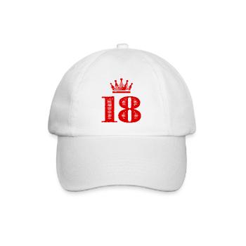 18 Zahl Krone - Baseballkappe - Weiß/Weiß - Vorne
