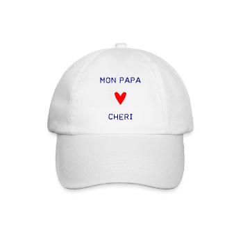 FÊTE DES PÈRES. BONNE FÊTE PAPA. PAPA. BONNE FÊTE - Casquette classique - blanc/blanc - Devant