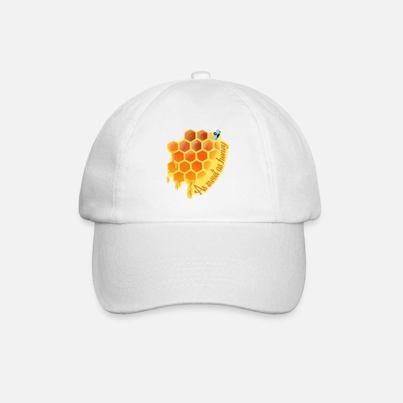 Süß wie Honig - Baseballkappe - Weiß/Weiß