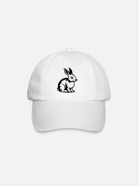 Ostern Symbol Hase - Baseballkappe - Weiß/Weiß