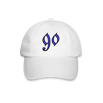 90. 90 ANS. 90e ANNIVERSAIRE. ANNIVERSAIRE 90 ANS. - Casquette classique - blanc/blanc - Devant