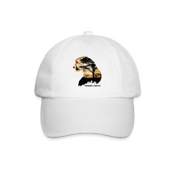 Preserve & Protect Cheetah Wildcat Africa Wilderness - Baseball Cap - white/white - Front