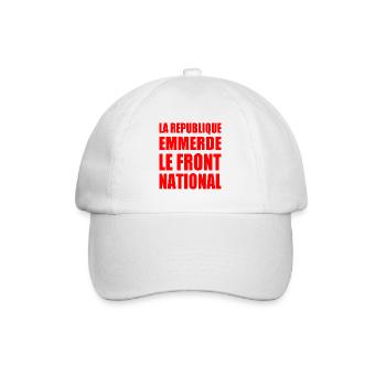 La République emmerde le front national - Casquette classique - blanc/blanc - Devant