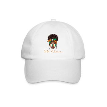 Femme Côte D'Ivoire Fille Ivoirienne - Casquette classique - blanc/blanc - Devant