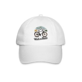 Wheels & Wander – Mountain Adventure - Baseball Cap - white/white - Front