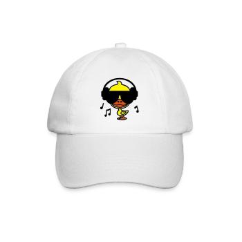 Music Duck (Color) - Baseball Cap - white/white - Front