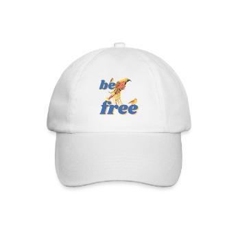 be free - Baseballkappe - Weiß/Weiß - Vorne