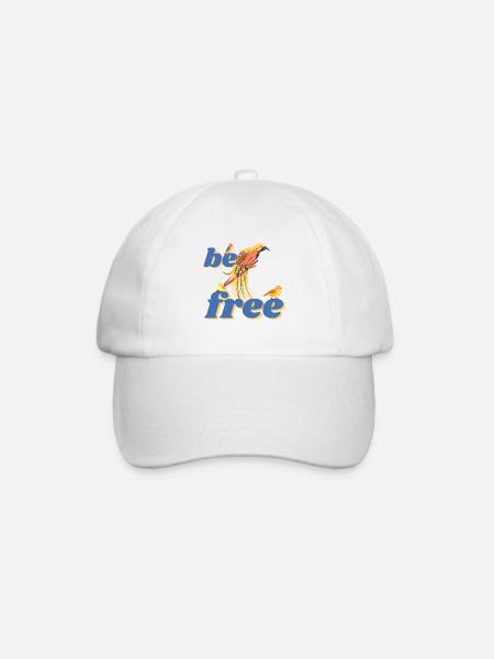 be free - Baseballkappe - Weiß/Weiß