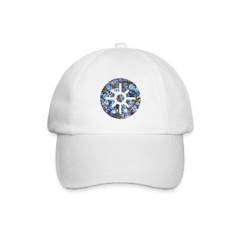 hexenrune schutz glück e 262 - Baseballkappe - Weiß/Weiß - Vorne