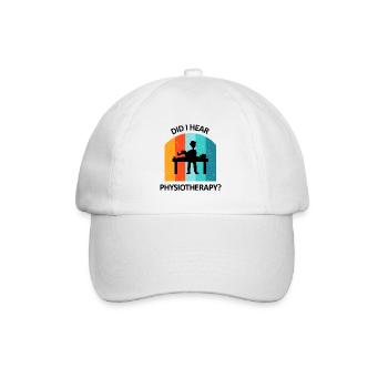 Physiotherapeut Humorvoll Geschenk Spruch Lustig - Baseballkappe - Weiß/Weiß - Vorne