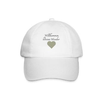 Willkommen kleines Wunder Aufdruck - Baseballkappe - Weiß/Weiß - Vorne