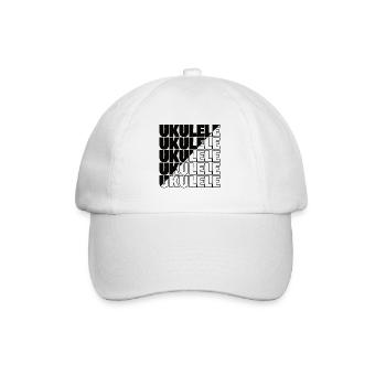 Diagonale de typographie du ukulélé - Casquette classique - blanc/blanc - Devant