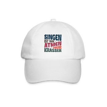 Chanter, c’est comme respirer, mais en plus flagrant - Casquette classique - blanc/blanc - Devant