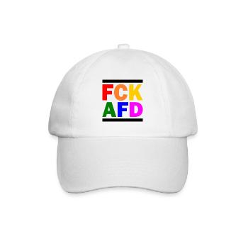 Fck afd - Baseballkappe - Weiß/Weiß - Vorne