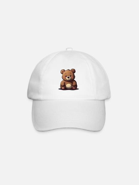 Niedlicher Bär - Baseballkappe - Weiß/Weiß