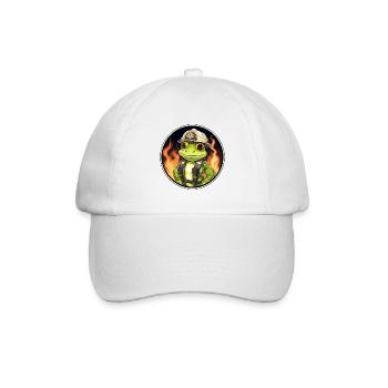 Feuerwehr Frosch - Baseballkappe - Weiß/Weiß - Vorne
