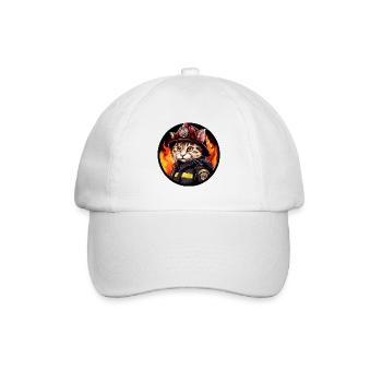 Cat Fire Brigade - Baseball Cap - white/white - Front