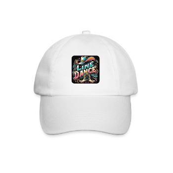 Colorful Line Dance Design - Baseball Cap - white/white - Front