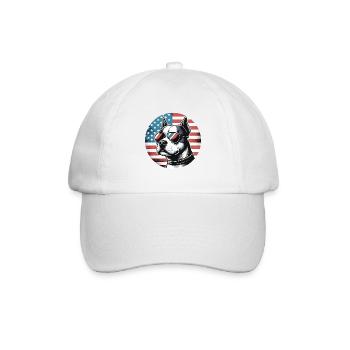 Staffordshire Terrier Staff avec lunettes de soleil - Casquette classique - blanc/blanc - Devant
