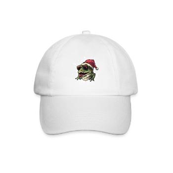 Frog Christmas Funny - Baseball Cap - white/white - Front