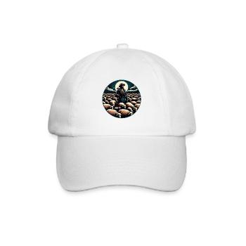 Shepherds and flock of sheep - Baseball Cap - white/white - Front