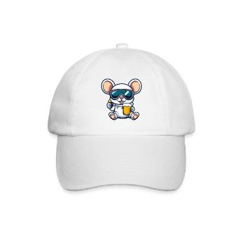 Souris Après-Ski Bière Bande Dessinée - Casquette classique - blanc/blanc - Devant