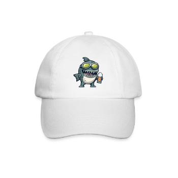Piranha Fish Après Ski Beer Comic - Baseball Cap - white/white - Front