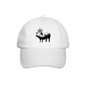 Sow Piglet Crown Funny Pig - Baseball Cap - white/white - Front