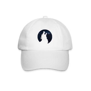 Wolf silhouette Galaxy - Baseballkappe - Weiß/Weiß - Vorne