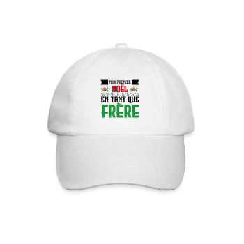 Le premier Noël en tant que frère - Casquette classique - blanc/blanc - Devant