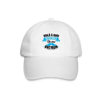 Voilà à quoi ressemble un vrai patron - Casquette classique - blanc/blanc - Devant