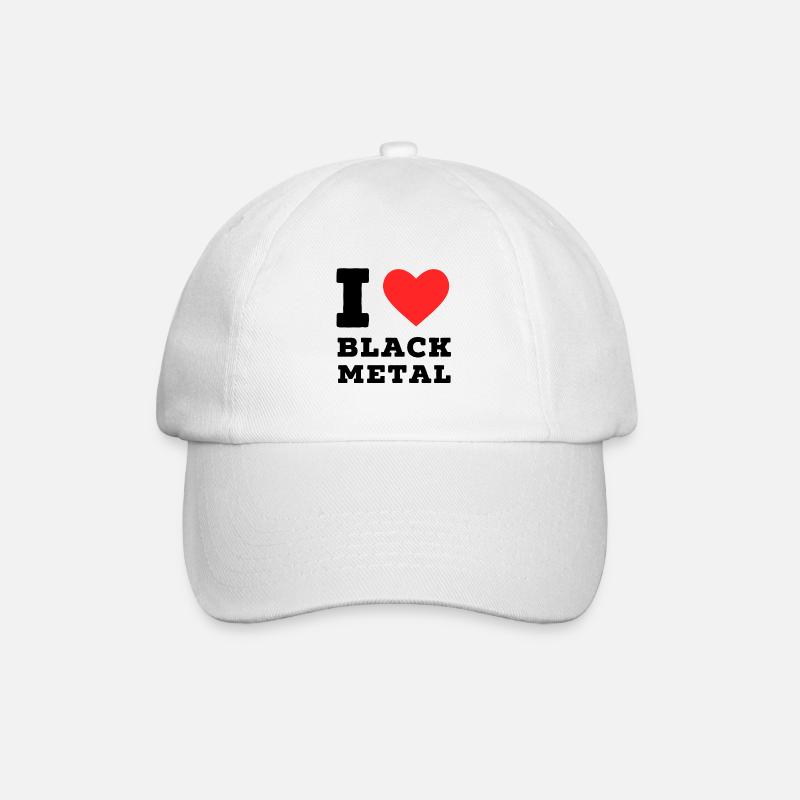 J’adore le black metal - Casquette classique - blanc/blanc