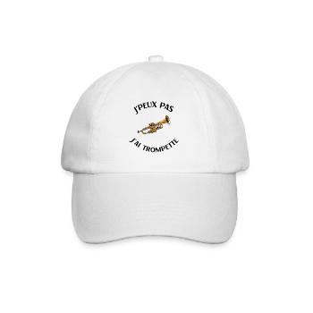Trompette humour trompettiste homme femme - Casquette classique - blanc/blanc - Devant