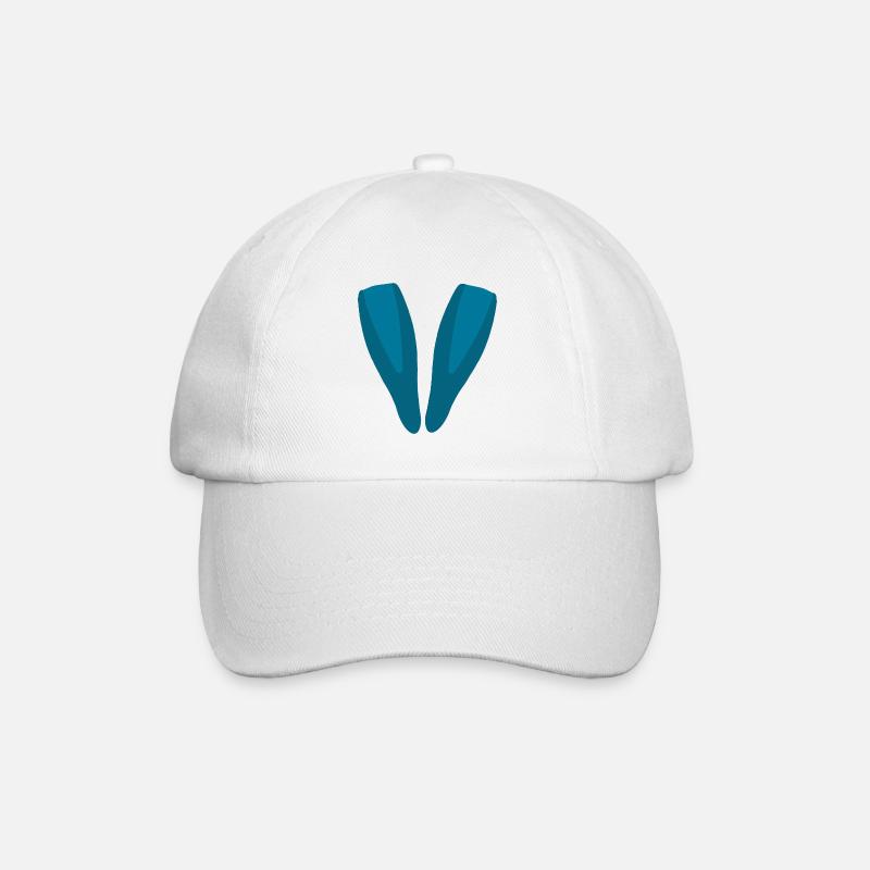 Flossen - Baseballkappe - Weiß/Weiß