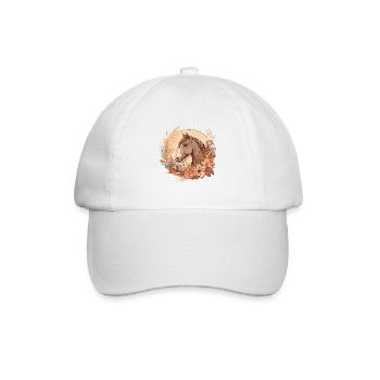 Pferd Boho - Baseballkappe - Weiß/Weiß - Vorne