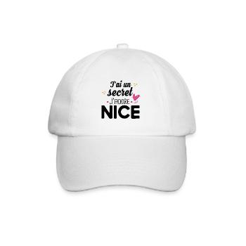 Nice Niçois Niçoise Cadeau Humour Ville France - Casquette classique - blanc/blanc - Devant