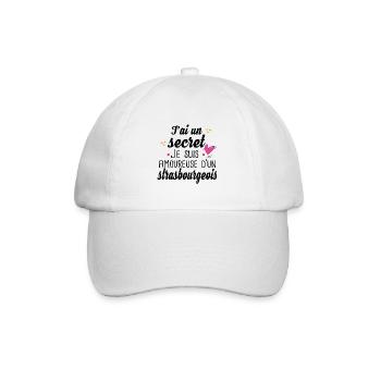 Strasbourg Strasbourgeois Amoureuse Cadeau Humour - Casquette classique - blanc/blanc - Devant